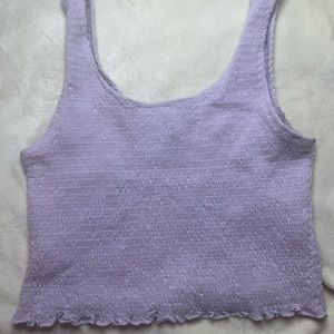 Hollister Ribbed Ruffled Bottom Crop Top Tank